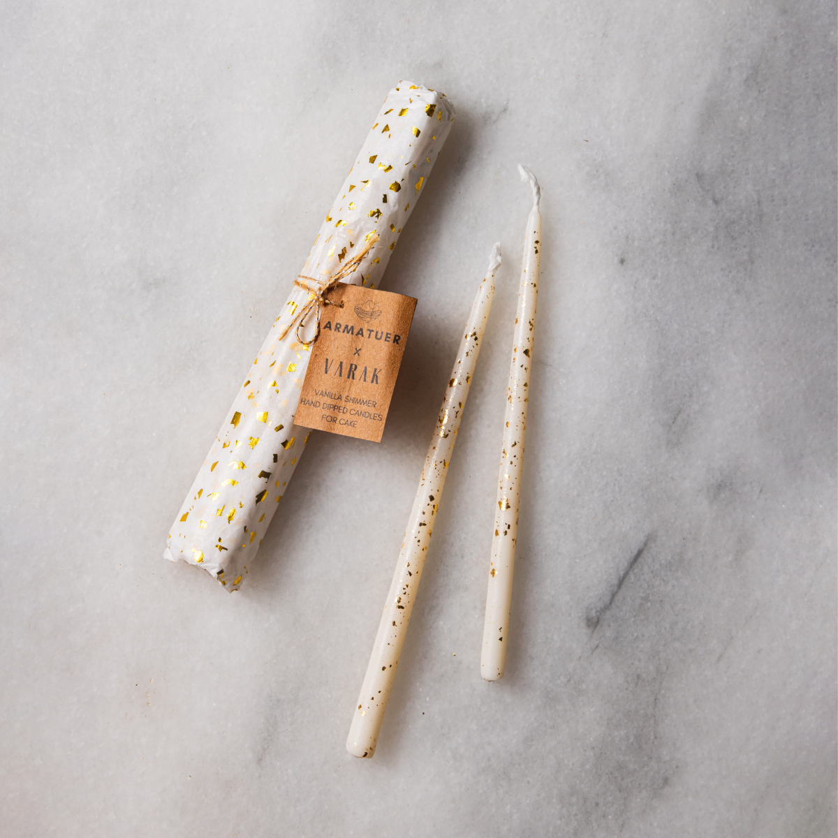 HAND DIPPED VANILLA CANDLE (non edible)