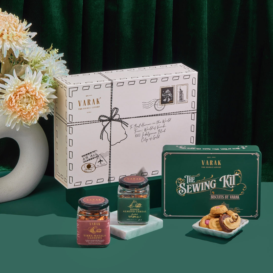SEWING KIT & 2 JARS ROYAL MAIL BOX
