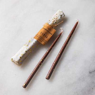 HAND DIPPED CHOCOLOATE CANDLE  (non edible)