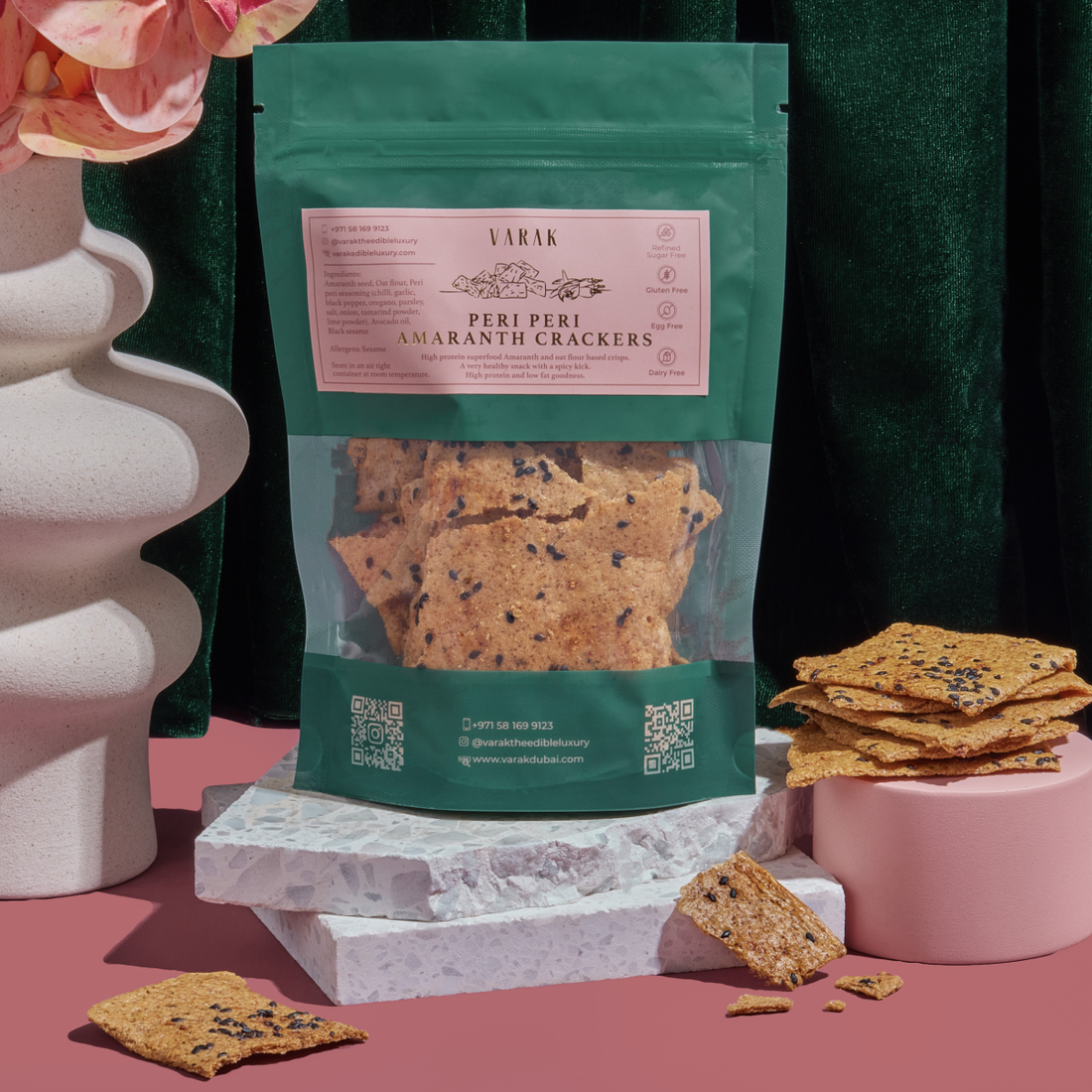 PERI PERI AMARANTH CRACKERS